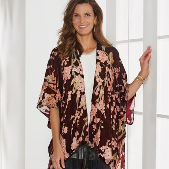 Soft Surroundings Jackets & Blazers - Soft Surroundings Anaya Burnout Kimono Jacket